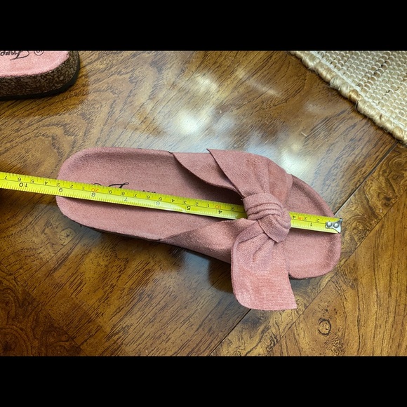 MAUVE BOW SLIDES FOOTBED SANDALS - Picture 5 of 9